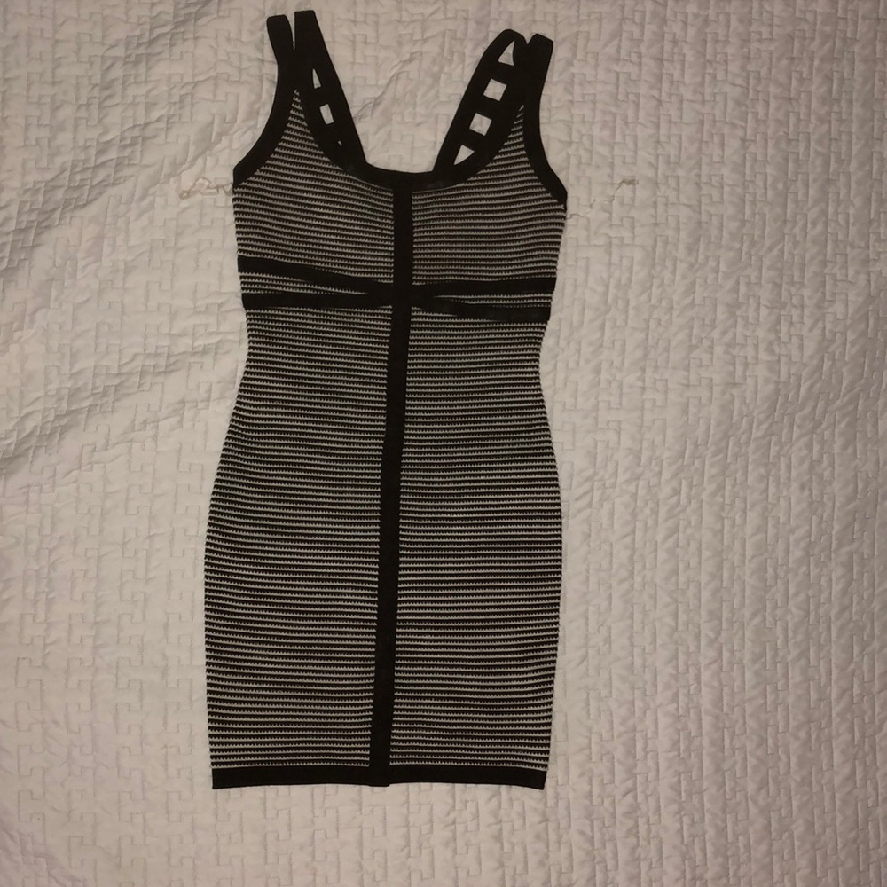 Wow couture Black and white mini dress